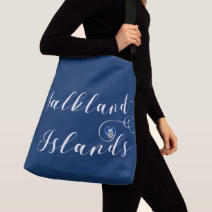 Heart Falkland Islands Flag, Falkland Isles Crossbody Bag