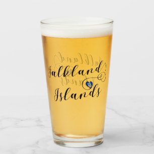 Heart Falkland Islands Flag, Falkland Isles Glass