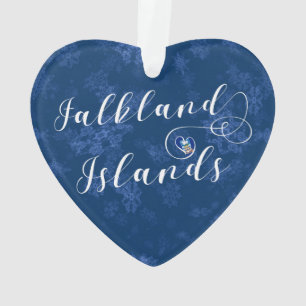 Heart Falkland Islands Flag, Falkland Isles Ornament