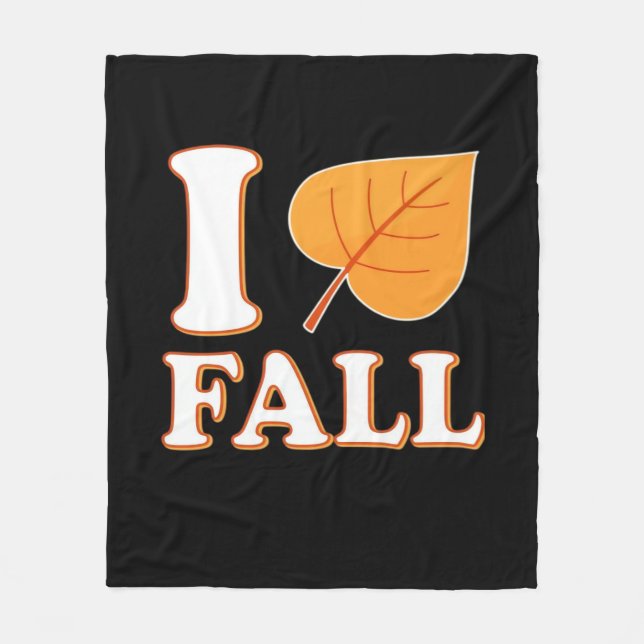 Heart Fall It’s Fall Y’all Creative Casual Fleece Blanket (Front)