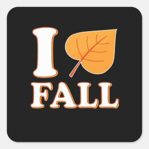 Heart Fall It’s Fall Y’all Creative Casual Square Sticker