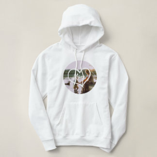 Heart Family Photo Script Custom Gift Hoodie