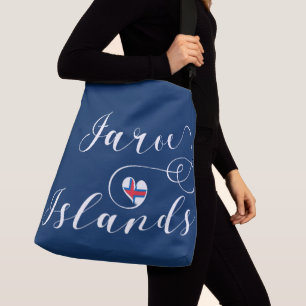 Heart Faroe Islands Flag, Faeroe Islands Crossbody Bag