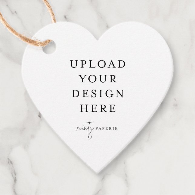 Heart Favour Tag, 1.75" Gift Tag (Front)