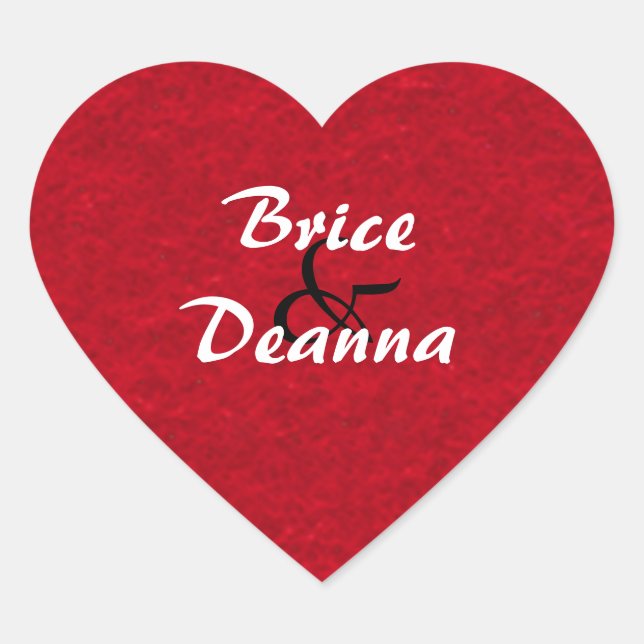 Heart Felt Wedding Sticker (Front)