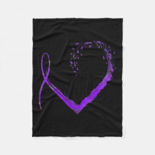 Heart Fibromyalgia Awareness  Fleece Blanket