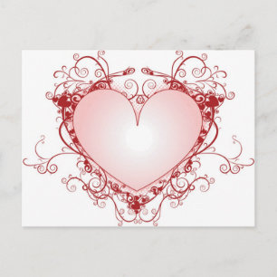 Heart Filigree Postcard