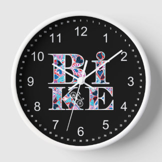Heart Filled Bike Text Clock