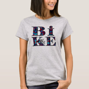 Heart Filled Bike Text T-Shirt
