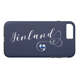 Heart Finland Mobile Phone Case, Finnish iPhone 8 Plus/7 Plus Case