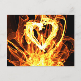 Heart Fire Postcard