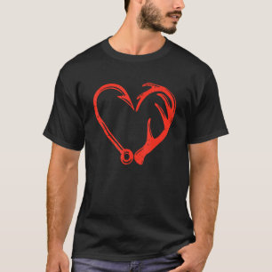 Heart Fishing Hook Valentines Day Cool Fisherman A T-Shirt