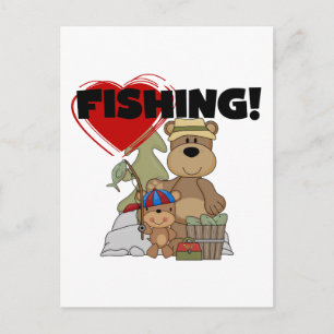 HEART Fishing Tshirts and Gifts Postcard