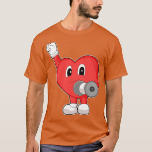 Heart Fitness Dumbbell Sports T-Shirt