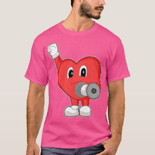 Heart Fitness Dumbbell Sports T-Shirt