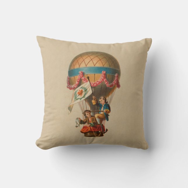 Heart Flag Hot Air Balloon Cushion (Front)