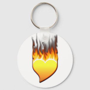 Heart Flame tilted III Key Ring