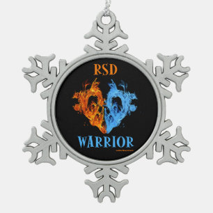 Heart/Flames...RSD Snowflake Pewter Christmas Ornament