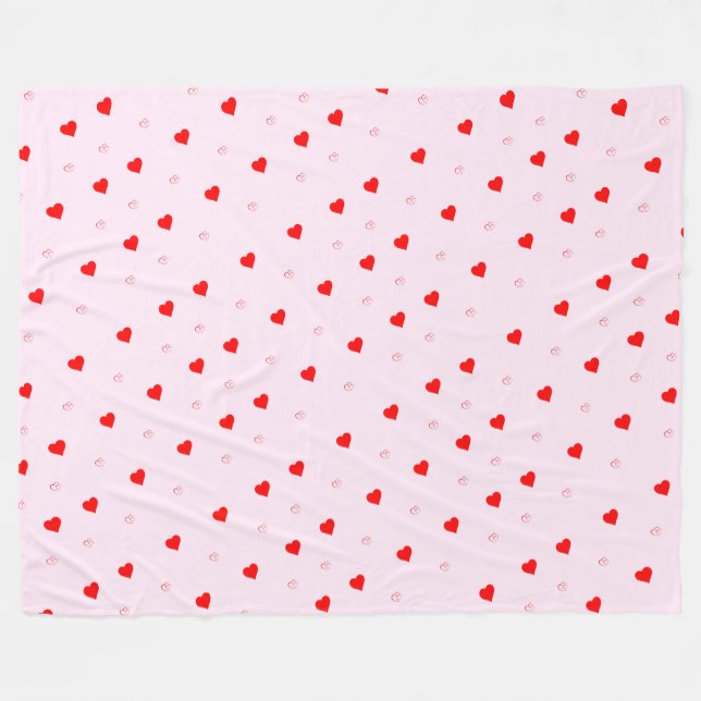 Heart Fleece Blanket (Front (Horizontal))