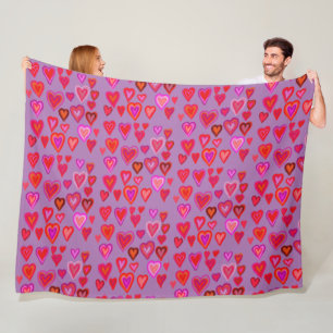 Heart Fleece Blanket