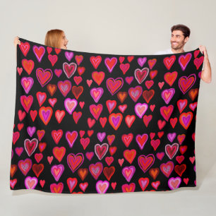 Heart Fleece Blanket