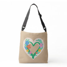 Heart Floral Tote Bag 