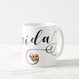 Heart Florida Mug, Floridian, Miami Coffee Mug