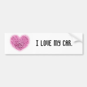 Heart Flower Designs. Bumper Sticker