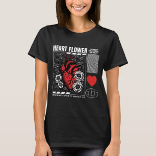 Heart Flower Red Anatomical Love Shirt