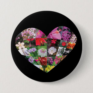 Heart_Flowers 7.5 Cm Round Badge