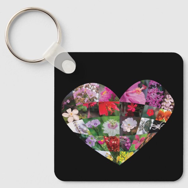 Heart_Flowers Key Ring (Front)