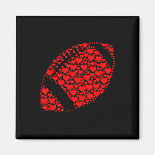 Heart Football Lover Funny Football Is My Valentin Magnet