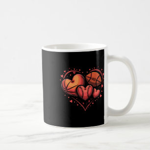 Heart Footll Sketll Sell Valentine’s Day Fun Coffee Mug