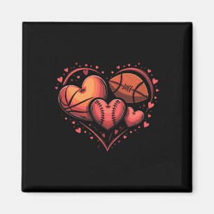 Heart Footll Sketll Sell Valentine’s Day Fun Magnet