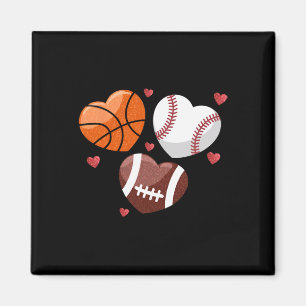 Heart Footll Sketll Sell Valentines Day Boys Mens  Magnet
