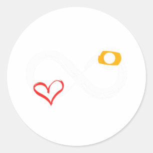Heart For Billiard Snooker 8 Ll Pool Fan Billiards Classic Round Sticker