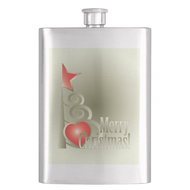 Heart for Christmas Hip Flask (Front)