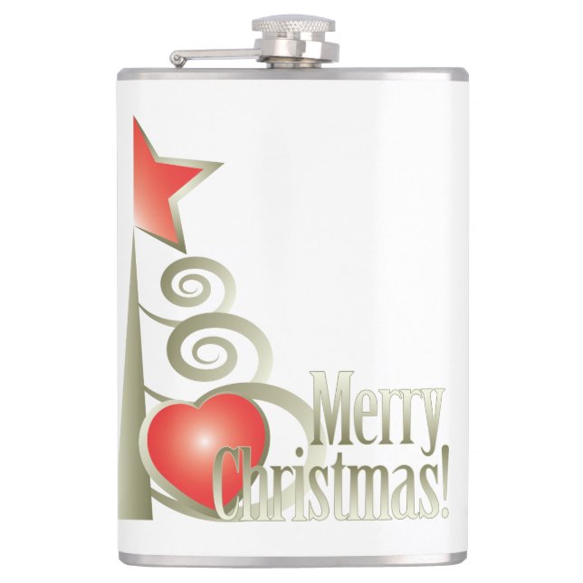 Heart for Christmas Hip Flask (Front)