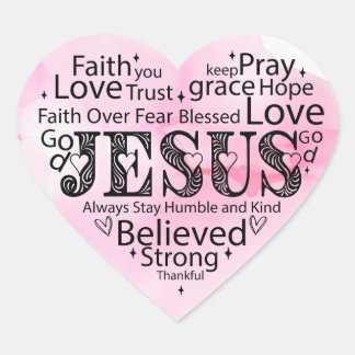 Heart for Jesus Heart Sticker