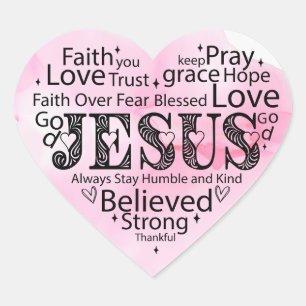 Heart for Jesus Sticker