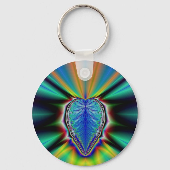 Heart Fractal Key Ring (Front)