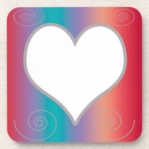 Heart frame coaster