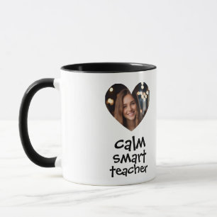 Heart Frame Custom Photo Teacher Mug