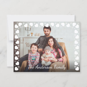 Heart Frame Family Photo Keepsake Postcard