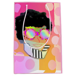 Heart Frame Glasses Novelty Medium Gift Bag