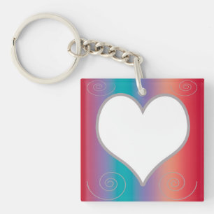 Heart frame key ring
