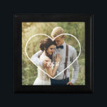 Heart Frame Monogrammed Photo Gift Box<br><div class="desc">Elegant and simple personalised photo design perfect for mother's day,  as a wedding or anniversary gift,  graduation gift,  etc.</div>