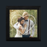 Heart Frame Monogrammed Photo Gift Box<br><div class="desc">Elegant and simple personalised photo design perfect for mother's day,  as a wedding or anniversary gift,  graduation gift,  etc.</div>