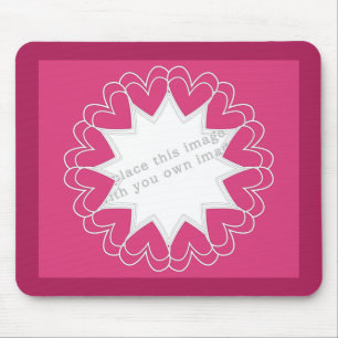 Heart Frame Template Mouse Mat
