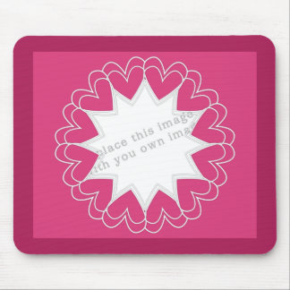 Heart Frame Template Mouse Mat